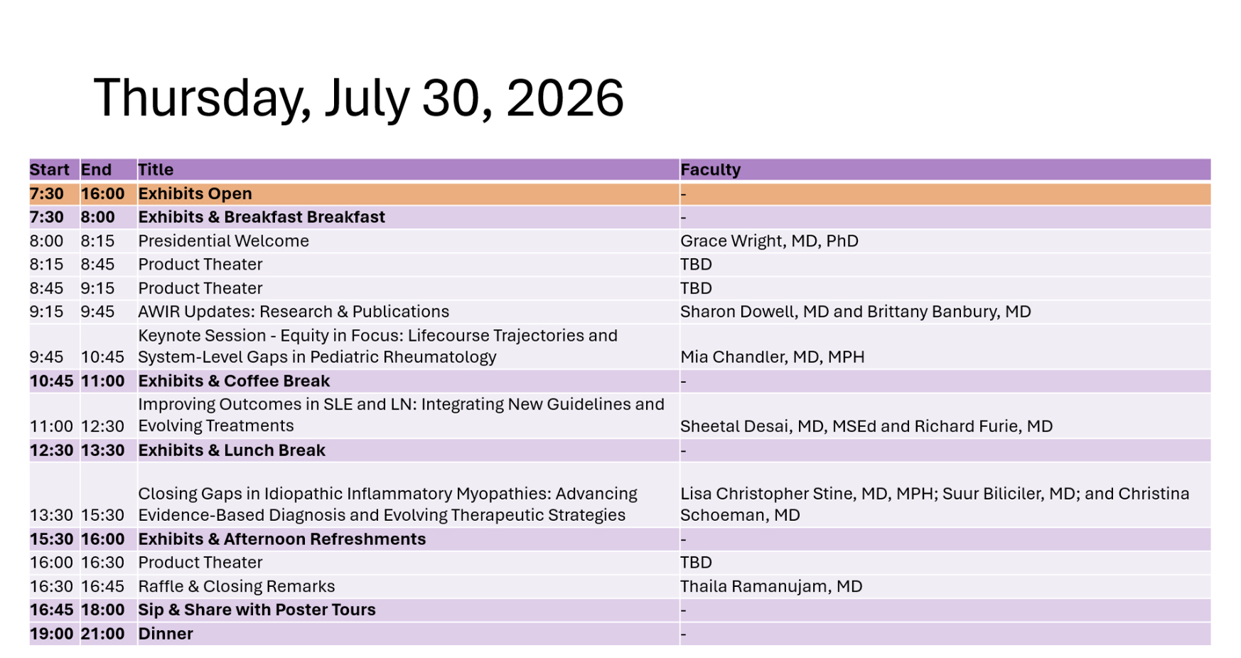Thursday, July 30, 2026